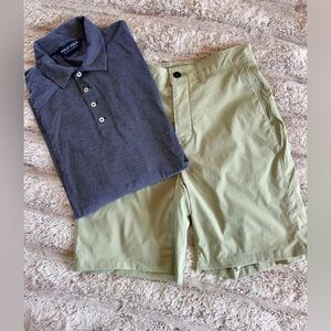 Men’s Ralph Lauren Polo Golf striped, short sleeve polo shirt, size large